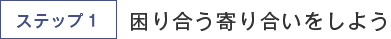 ステップ1　困り合う寄り合いをしよう