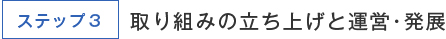 ステップ3　取り組みの立ち上げと運営・発展