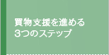 買物支援を進める３つのステップ