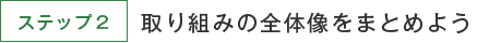 ステップ2　取り組みの全体像をまとめよう